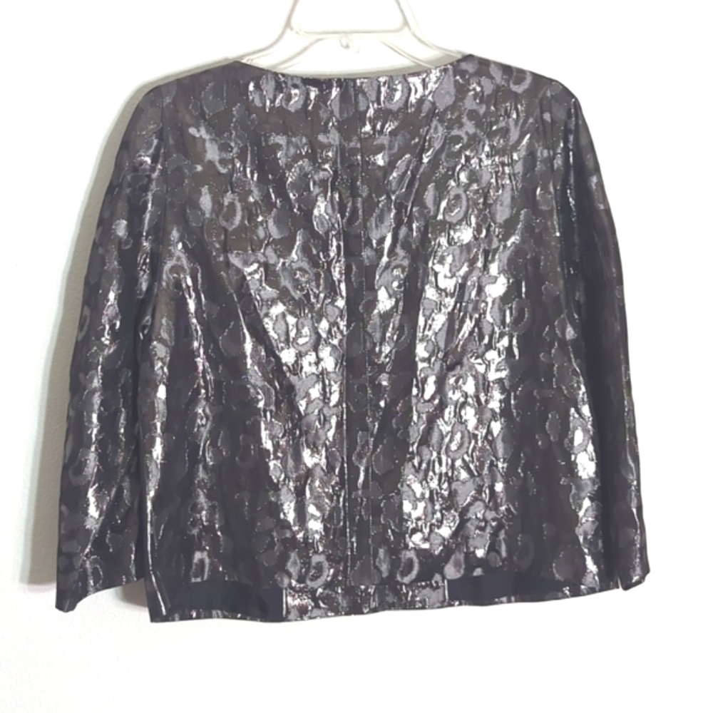 Tory Burch Womens Silk Blazer Jacket Leopard Print‎ Cropped Special Occasion 8 - Picture 8 of 8